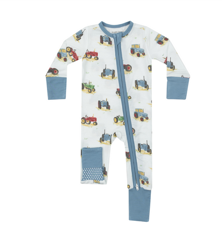 Vintage Tractors 2-Way Zipper Romper