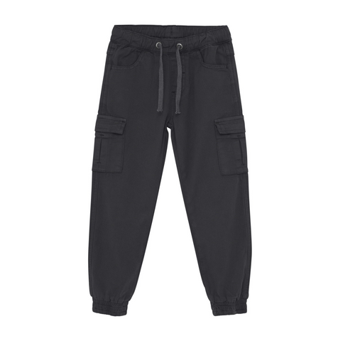 Twill Cargo Pants-Asphalt