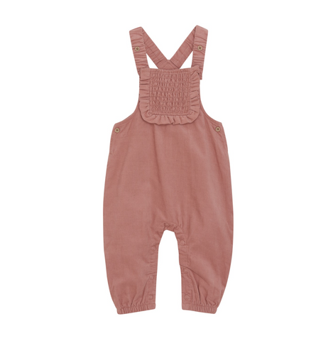 Corduroy Overall-Dusty Rose