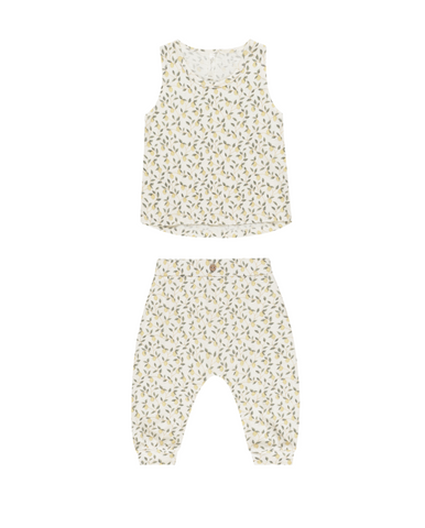 TANK + SLOUCH PANT SET || LEMONS