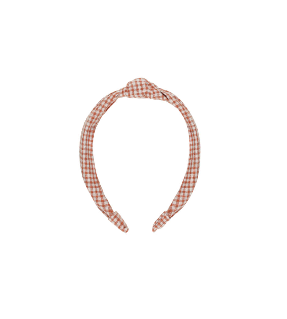 KNOTTED HEADBAND || POPPY GINGHAM