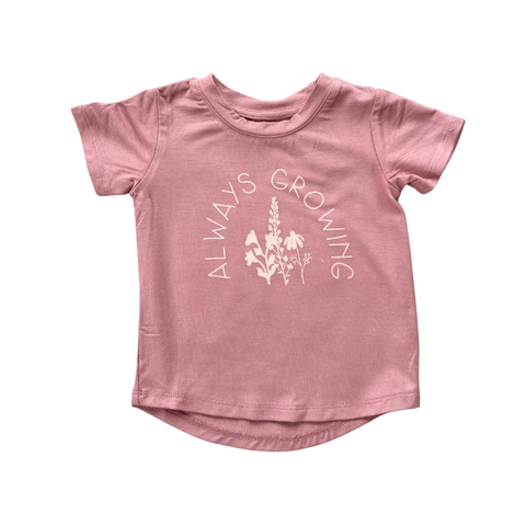 Girl's Short Sleeve Tee-Always Growing