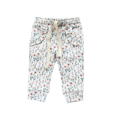 Girl's Ruffle Joggers-Daisy Field