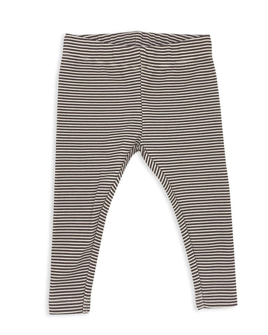 Jersey Legging -Dark Brown Stripe