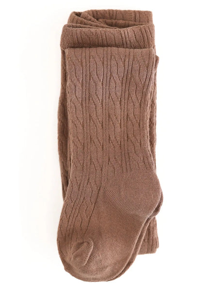 Mocha Cable Knit Tights