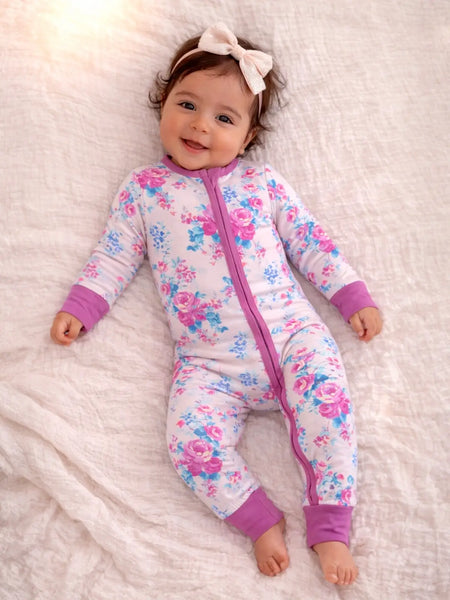 2-Way Zip Romper- Garden Secrets