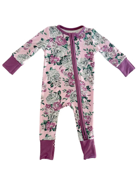2-Way Zip Romper-Blissful Blossoms