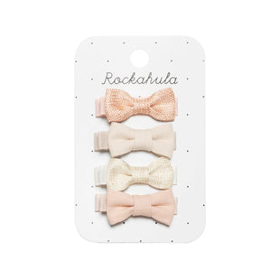 Linen Mini Bow Clips H2154P