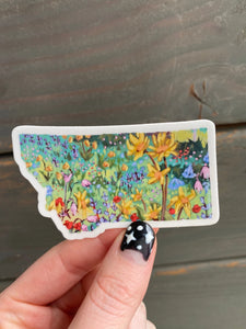 Fairy Lake Flowers Vinyl Sticker