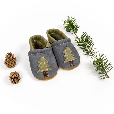 Shoes with Designs - Flint/Lichen Pine Trees