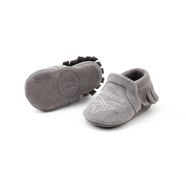 Moccasin - Gray Suede