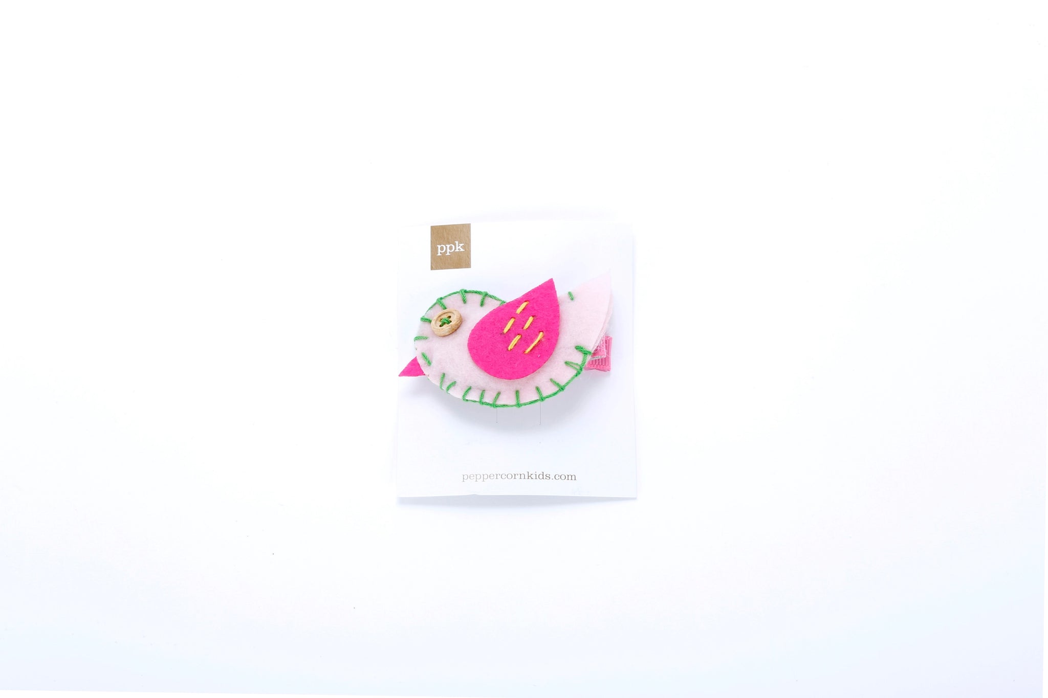 Little Girls Patchwork Bird Hair Clip