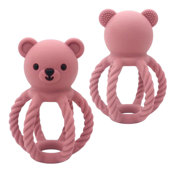 Silicone Teddy Teether Rattle