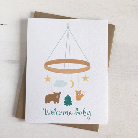 Welcome Baby Woodland Mobile