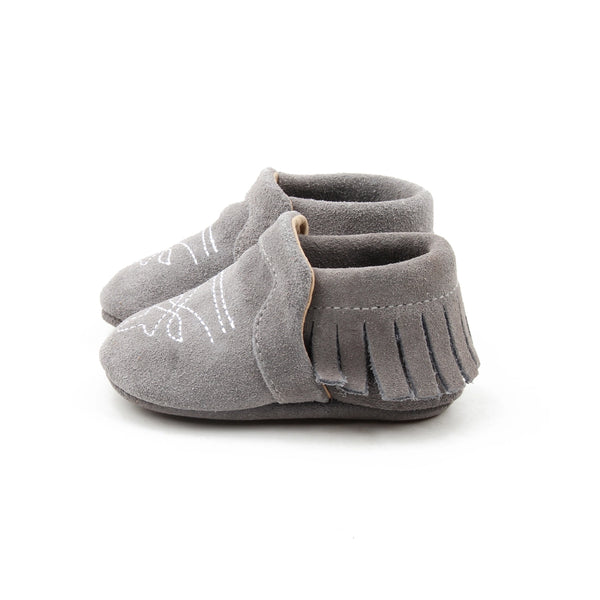 Moccasin - Gray Suede