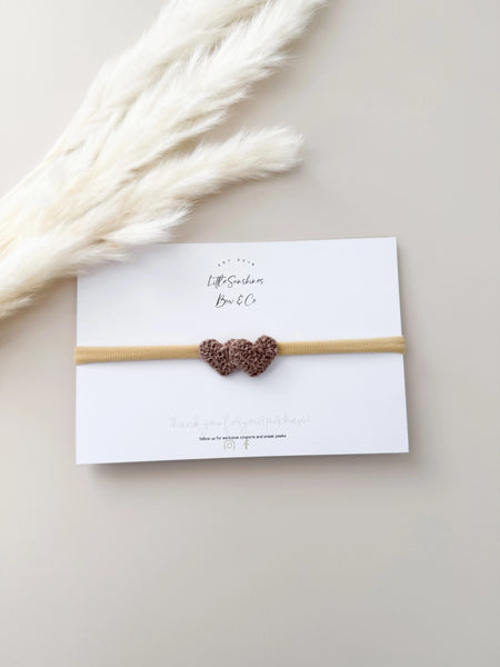 Crochet Heart Headband