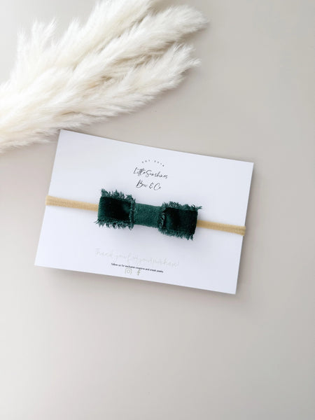 Velvet Fringe Bow Headband