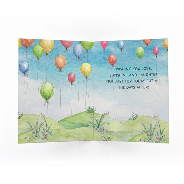 Ellie & the Balloon Birthday Card