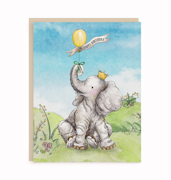 Ellie & the Balloon Birthday Card