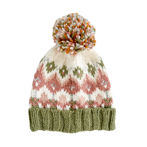 Fairisle Knit Hat- Pastel