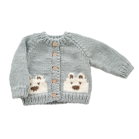 Bear Cardigan-Bowie Grey