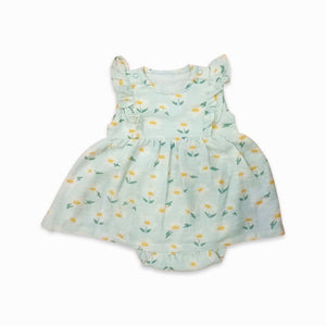 Daisies Ruffle Flare Baby Dress+Bloomer