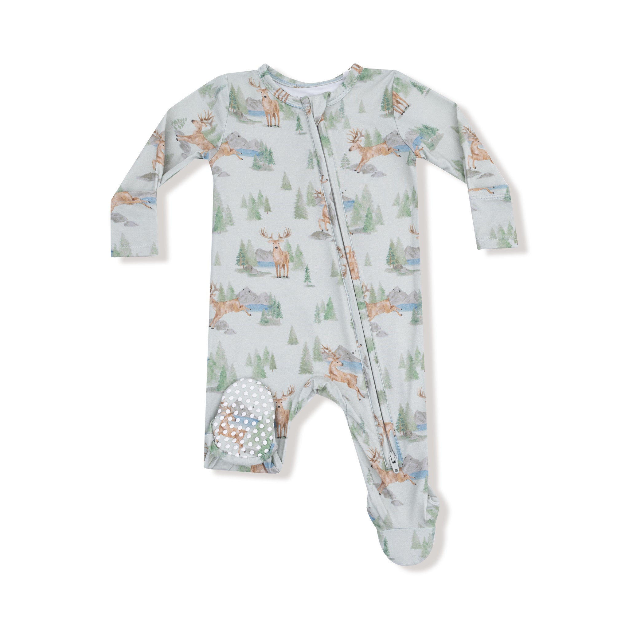 Buck Deer Zipper Footie