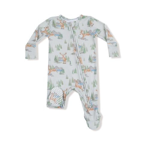 Buck Deer Zipper Footie