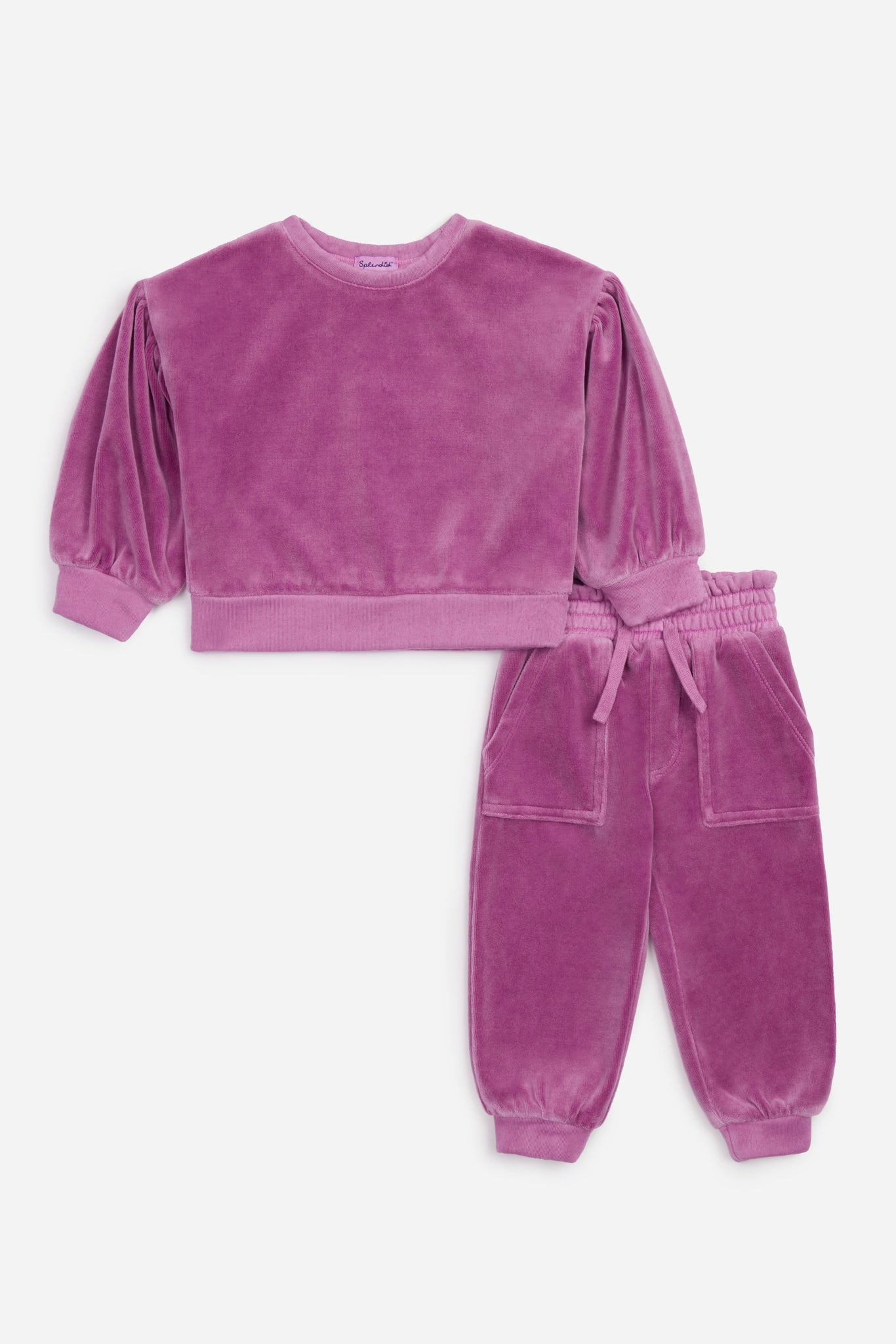 JADE VELOUR JOGGER SET-VIVID VIOLA