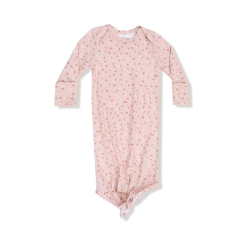 Carrie Floral Pink- Knotted Gown
