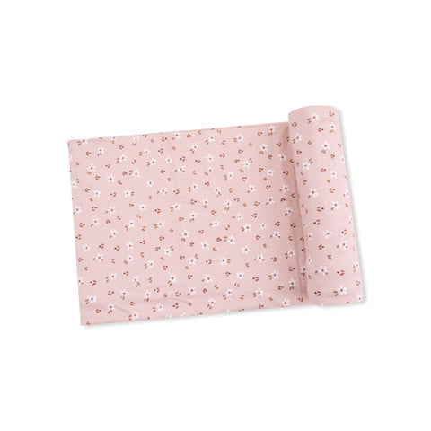 Carrie Floral Pink Bamboo Swaddle Blanket