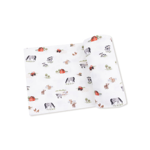 Little Farm Modal Swaddle Blanket