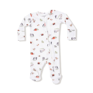 Little Farm Zipper Footie
