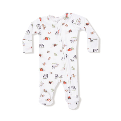 Little Farm Zipper Footie
