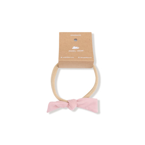 Solid Mellow Rose Bow W/ Nylon Headband