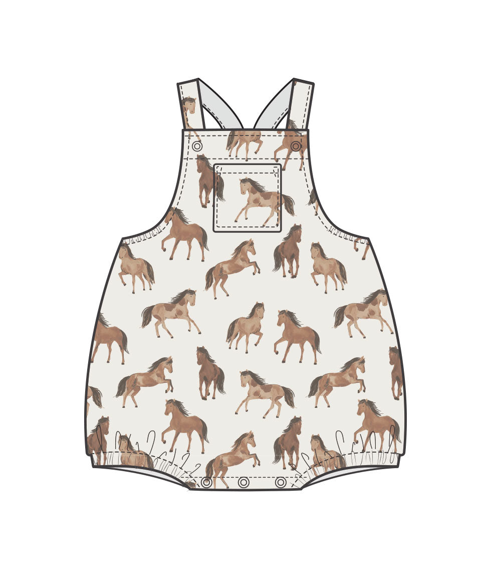 Horses Pocket Sunsuit