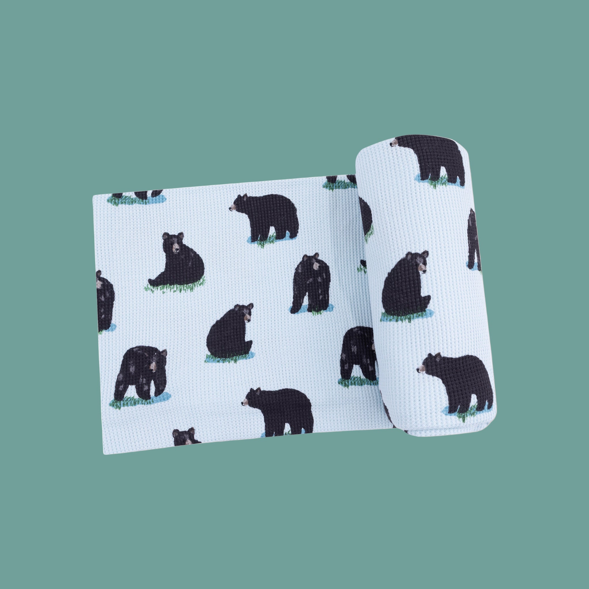 Black Bears Bamboo Swaddle Blanket