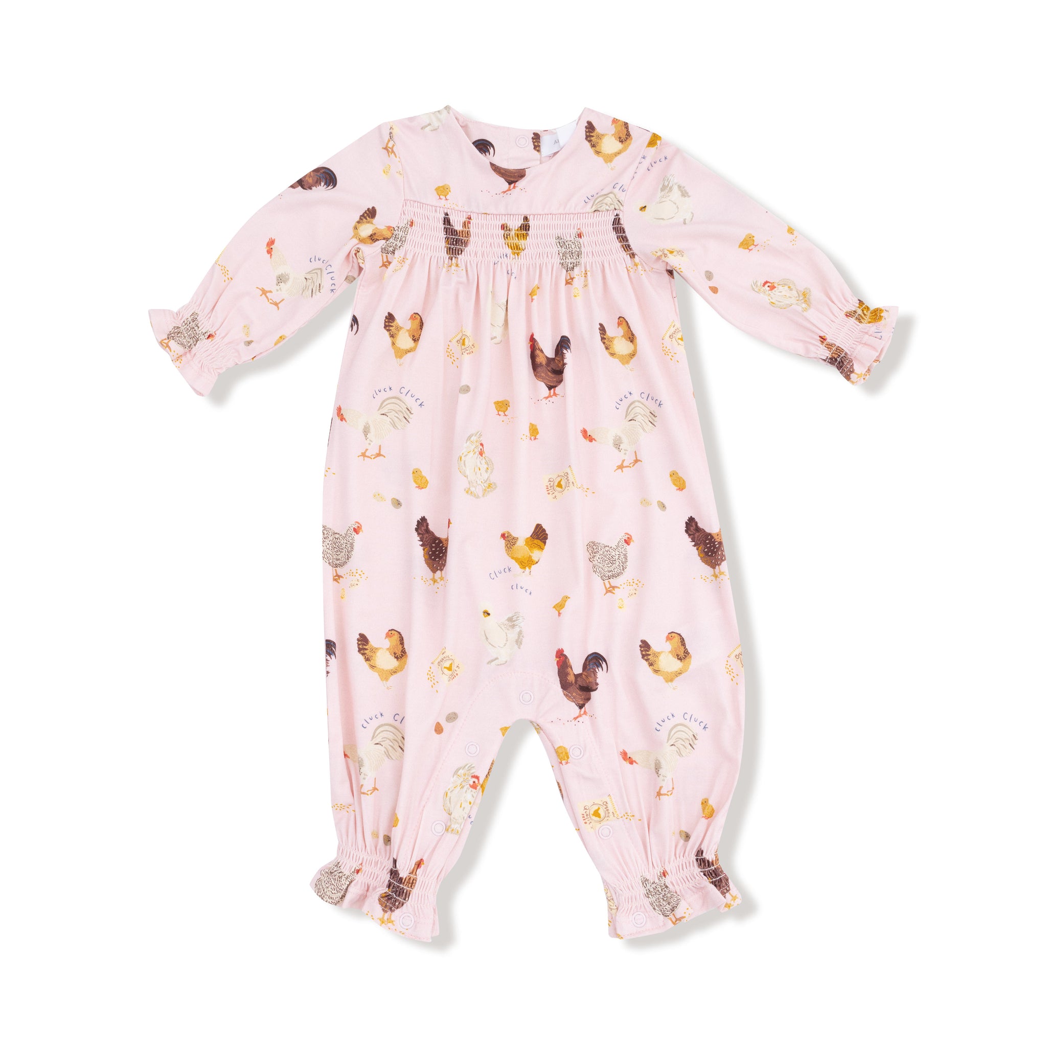 Ruffle Sleeve Romper-Collector Chickens