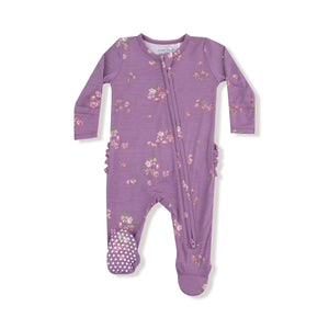 Woodsorrel Ruffle Zipper Footie
