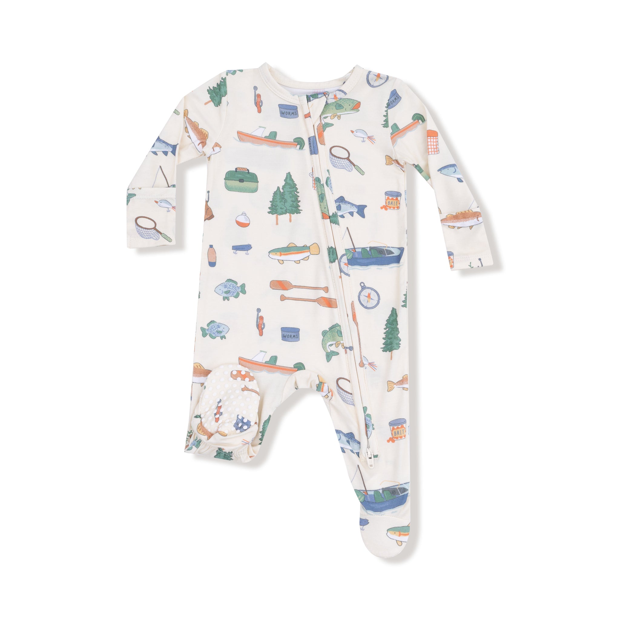 Fishing Things Zipper Footie