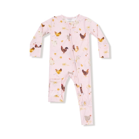 Collector Chickens 2-Way Zipper Romper