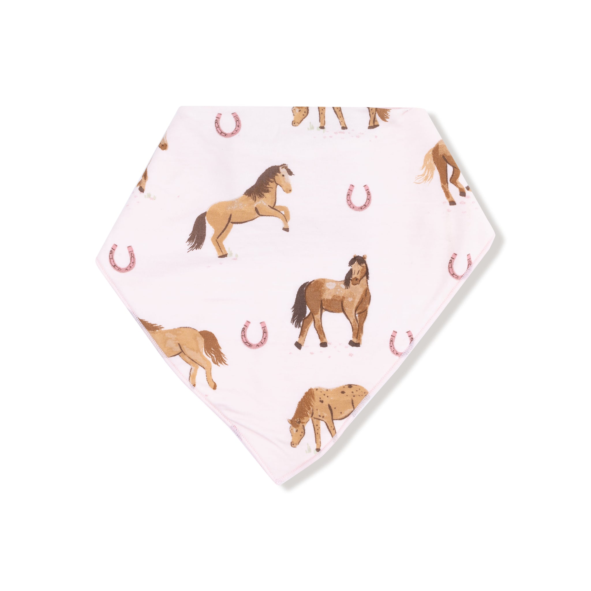 Horses-Pink Bandana Bib