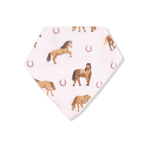 Horses-Pink Bandana Bib