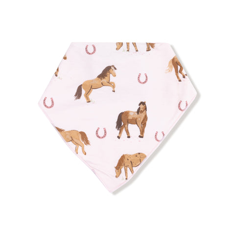 Horses-Pink Bandana Bib