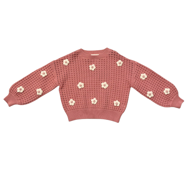 Open Weave Long Sleeve Sweater | Terra Rose