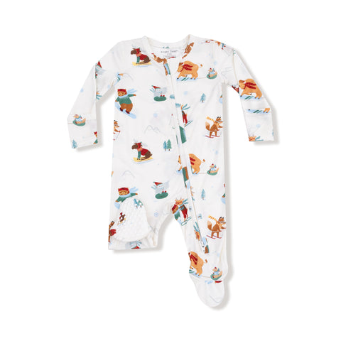 Winter Animal Sports Zipper Footie