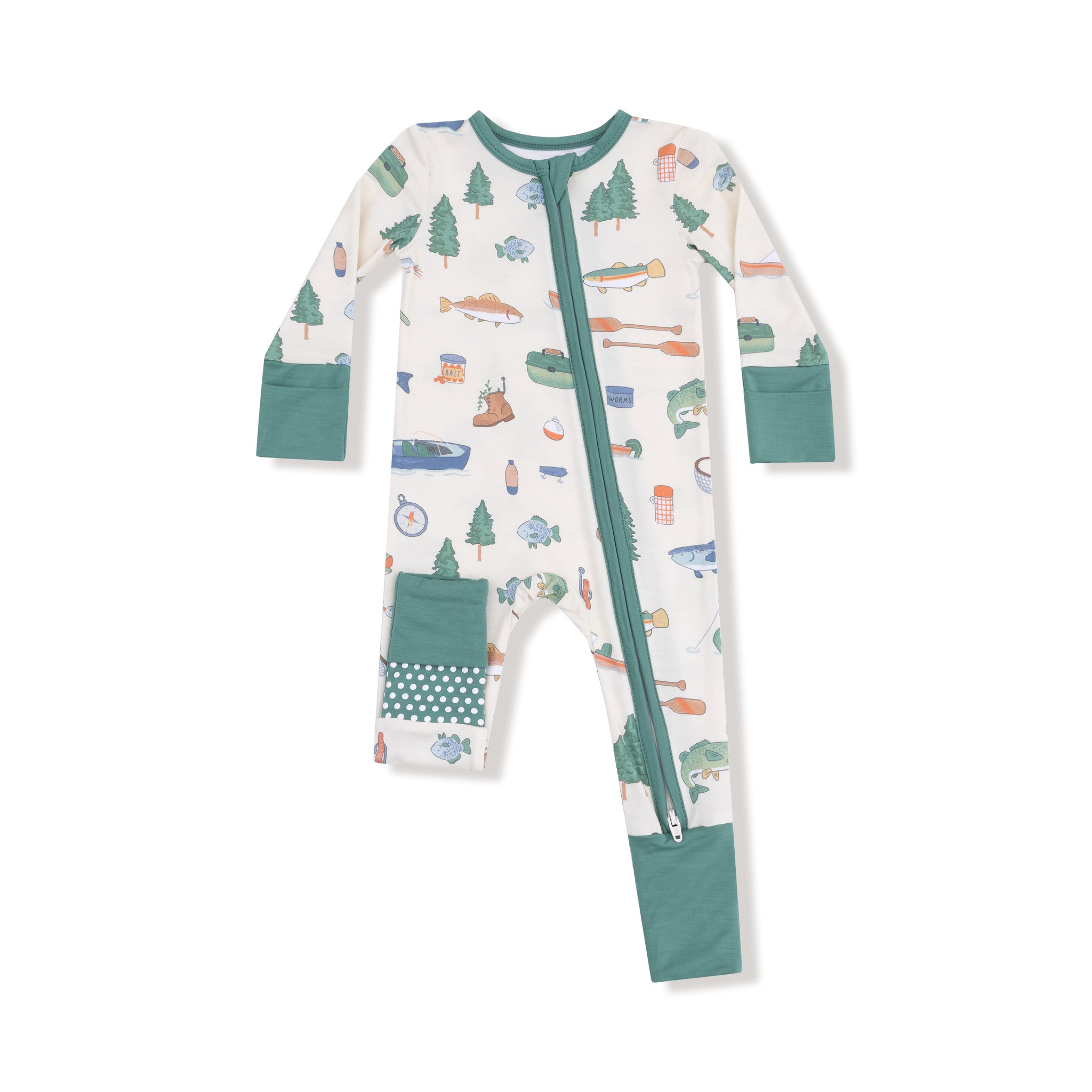 Fishing Things 2-Way Zipper Romper