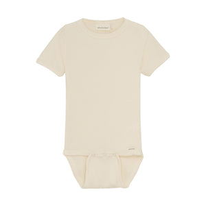 S/S Rib Onesie-Cream