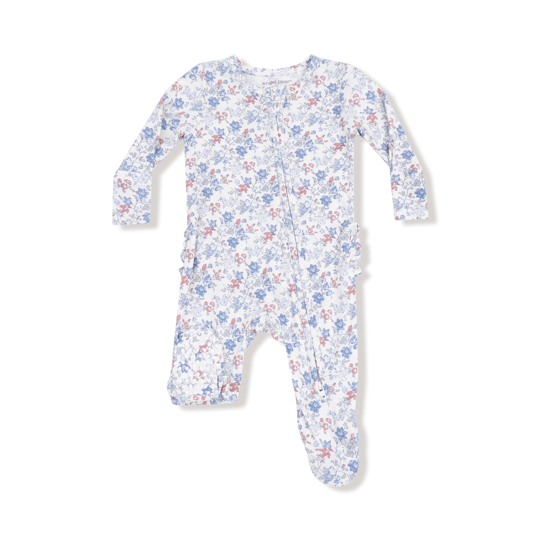 Country Girl Floral - Zipper Ruffle Footie