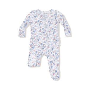 Country Girl Floral - Zipper Ruffle Footie